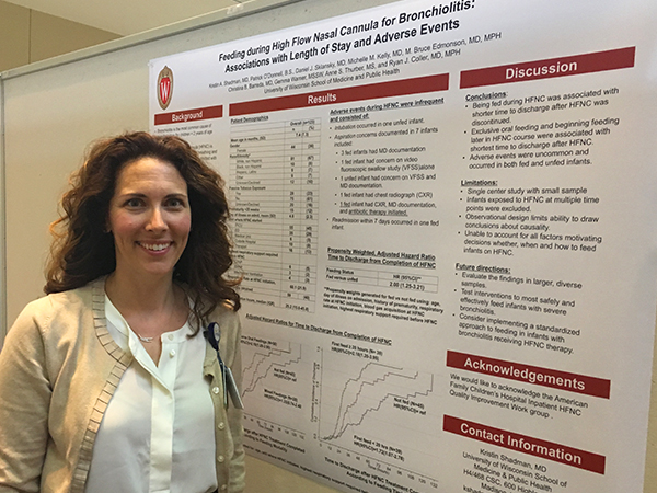 Kristin Shadman, MD, with her poster