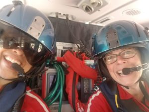 2 neonatologists in helicopter