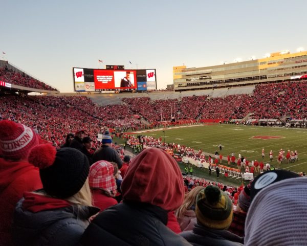 photo from the stands of a football game