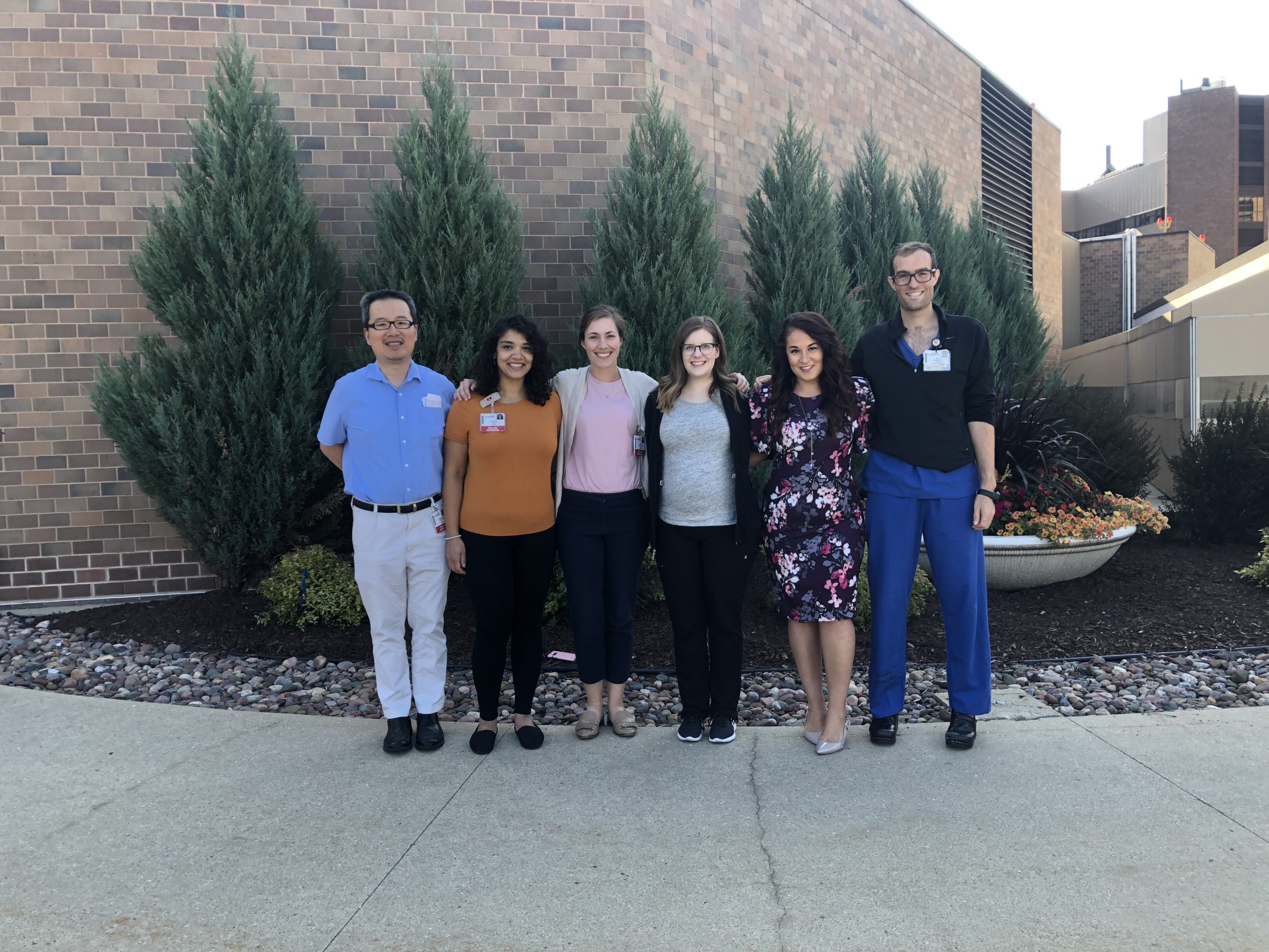 PICU fellows standing in a row