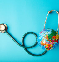 globe and stethoscope