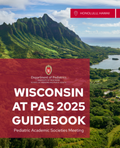 cover of the Wisconsin at PAS 2025 Guidebook featuring a photo of Hawaii