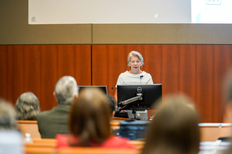 Dr. Sharon Bartosh giving the 2025 Allen Inspiring Children Lecture
