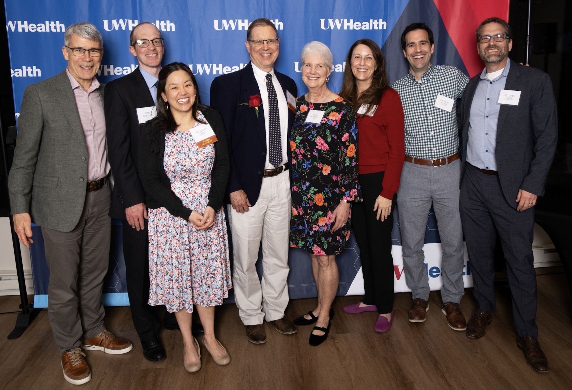 Physician excellence award winners with their colleagues.