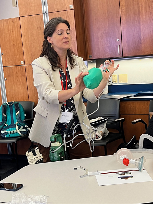 Dr. Melissa Cercone in a teaching moment.