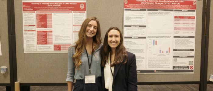MSPR 2026 Two Department of Pediatrics trainees standing in front of their research posters at MSPR 2026