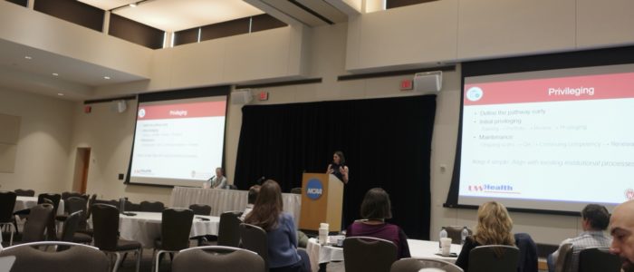 Ebba Hjertstedt Department of Pediatrics faculty member, Dr. Ebba Hjertstedt, presenting her research at MSPR 2026